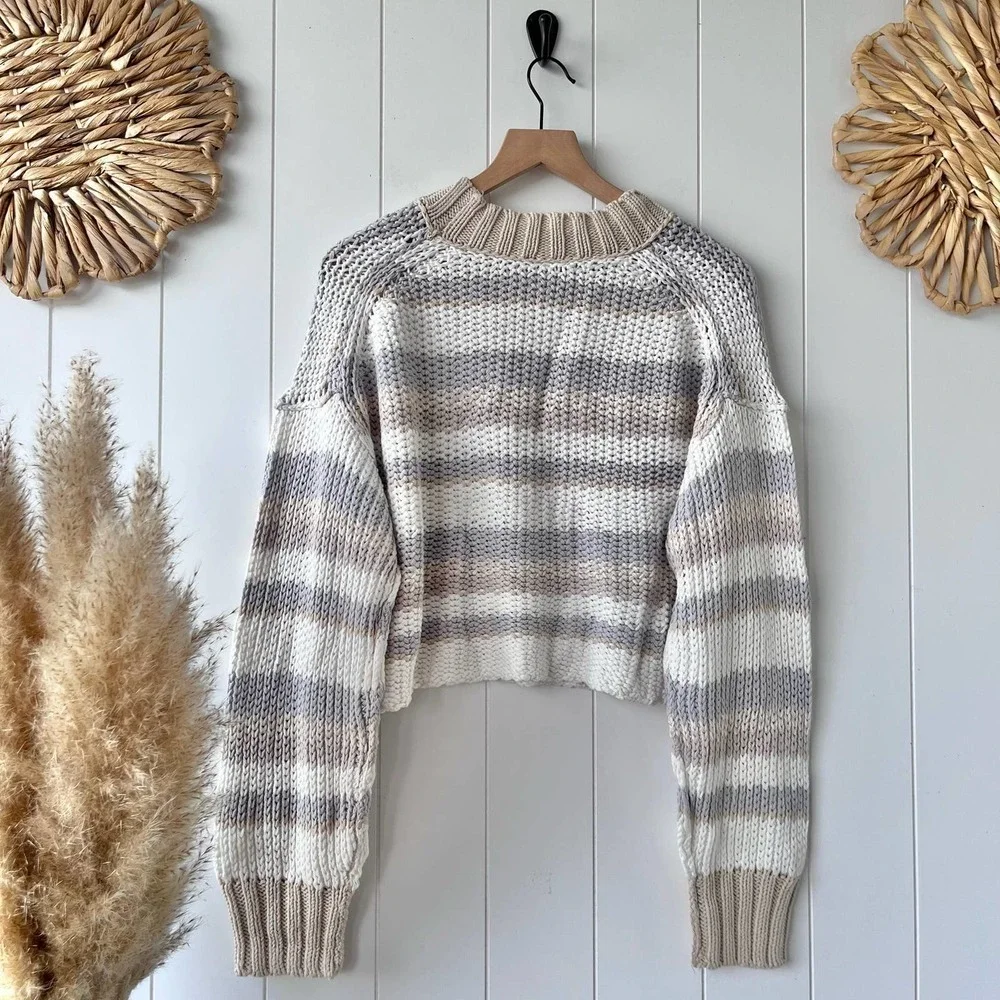Free People pullover sweater devon striped